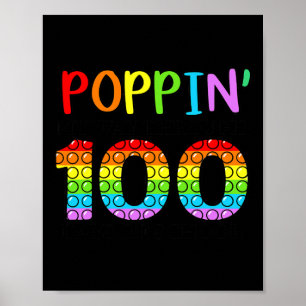 Poster Je Presse Mon Chemin À Travers 100 Jours D'École