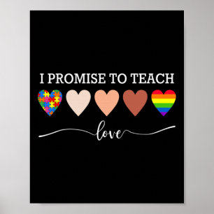 Poster Je Promets D'Apprendre À L'Amour Sensibilisation s