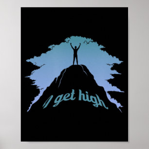 Poster Je reçois High Fun Rock Escalade Humour Climber Pu