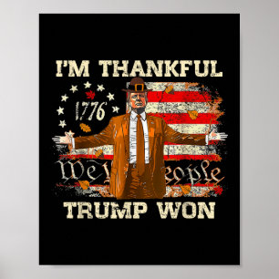 Poster Je Remercie Trump D'Avoir Remporté Thanksgiving Tu