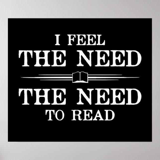Poster Je ressens le besoin de lire (Devant)
