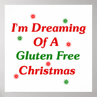 Poster Je rêve d'un Noël sans gluten