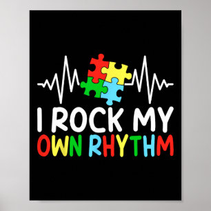 Poster Je Rock Mon Propre Rythme Sensibilisation sur l'au