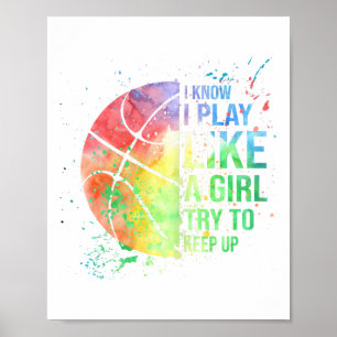 Poster Je Sais Que Je Joue Comme Une Fille Essaie De Gard