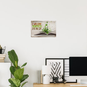 Poster "Je salue la prospérité" Motivation Affirmation
