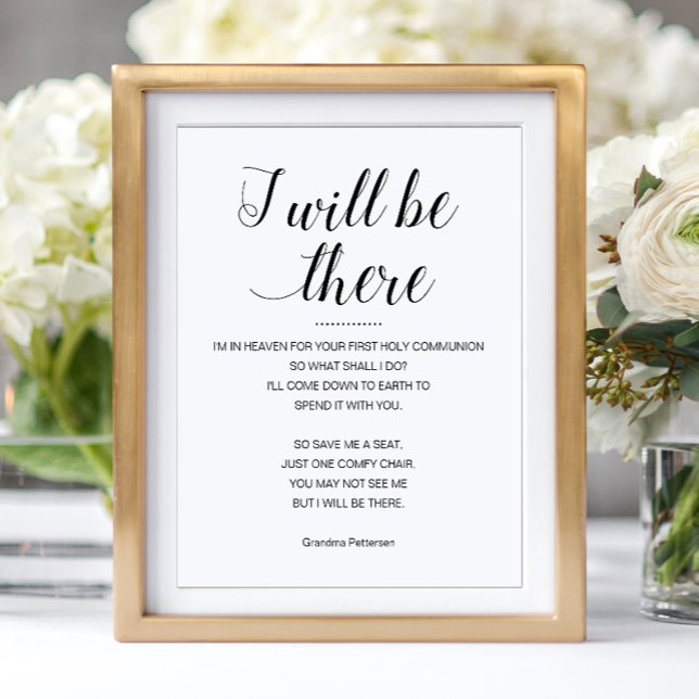 Poster Je Serai Là Mémorial Première Communion Sainte (Créateur téléchargé)