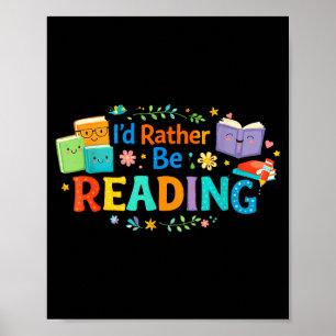 Poster Je serais en train de lire amusant bibliophile pro