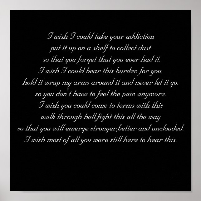 Poster Je souhaite imprimer (Devant)