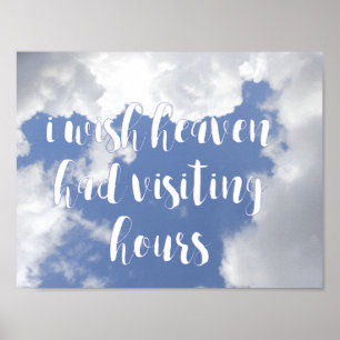 Poster Je souhaite que le ciel ait eu la citation de