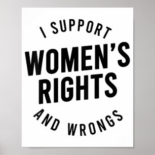 Poster Je soutiens les droits et les erreurs des femmes