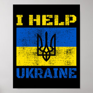 Poster Je soutiens l'Ukraine Je soutiens les Ukrainiens J