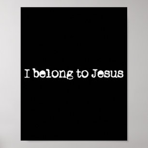Poster Je suis à Jésus croyance chrétienne Dieu 