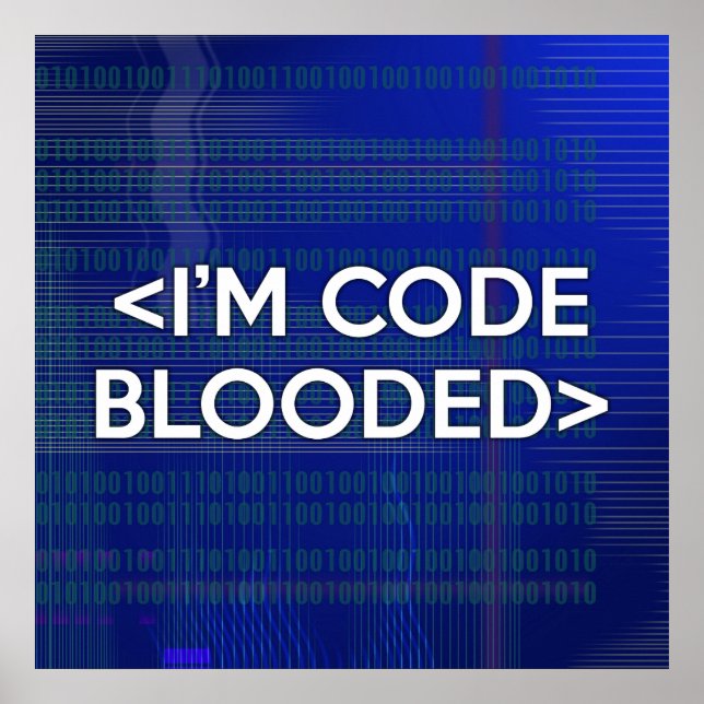 POSTER JE SUIS ACCRO AU CODE (Devant)