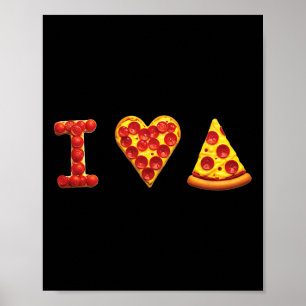 Poster Je suis amoureux de pizza les amateurs de nourritu