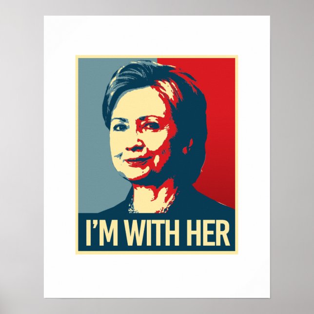 Poster je suis avec l'affiche d'hillary - - (Devant)