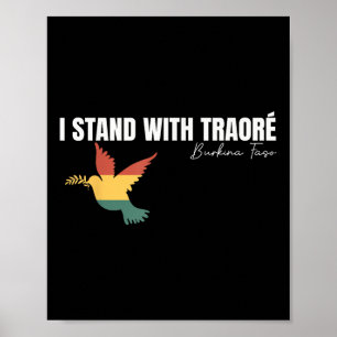 Poster Je Suis Avec Le Burkina Faso-Ibrahim Traoré