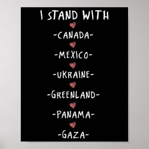 Poster Je Suis Avec Le Canada Mexique Ukraine Groenland P