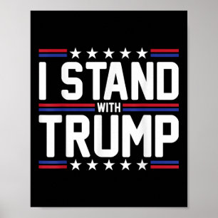 Poster Je Suis Avec Le Drapeau Américain Trump, Avec Le S