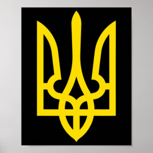 Poster Je suis avec le maillot de l'Ukraine Drapeau de l'