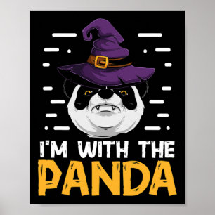 Poster Je suis avec le Panda drôle Couple Correspondant P