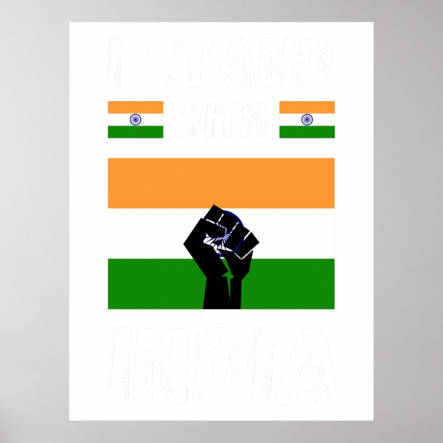 Poster Je suis avec l'Inde (Devant)