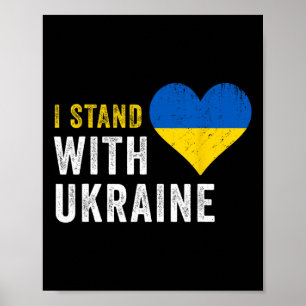 Poster Je suis avec l'Ukraine Arrêtez Poutine Arrêtez la