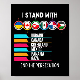 Poster Je suis avec l'Ukraine Canada Gaza Fin de la persé