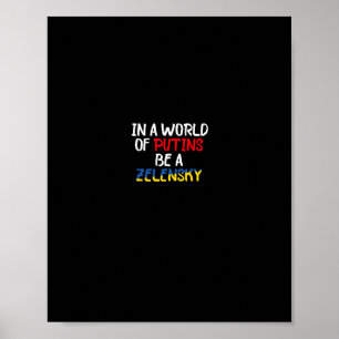 Poster Je suis avec l'Ukraine dans un monde de Poutine, s