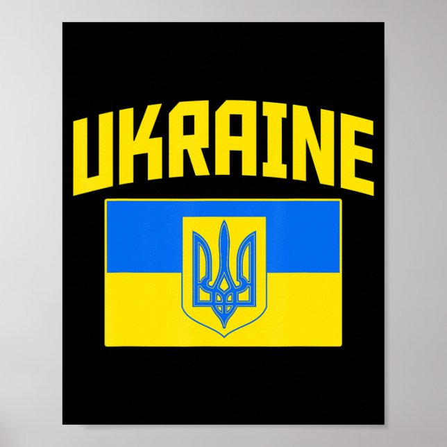 Poster Je Suis Avec L'Ukraine Distortie En Train De Lever (Devant)