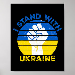 Poster Je suis avec l'Ukraine - Soutenir l'Ukraine - Prie