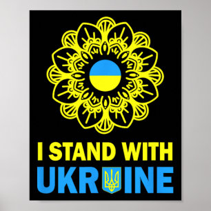 Poster Je suis avec l'Ukraine Soutien Ukraine Tournesol S