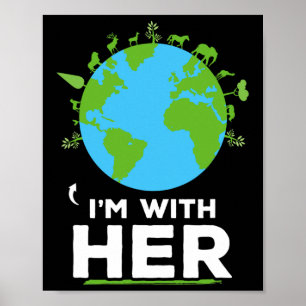 Poster Je suis avec sa tête de terre l'environnement de s