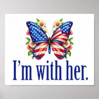 Je suis avec son mignon papillon Kamala Harris