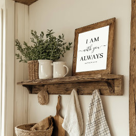Poster Je Suis Avec Vous Toujours Bible Verse Élégant Scr