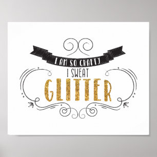 Poster Je Suis Citation Parties scintillant CUSTOMIZABLE