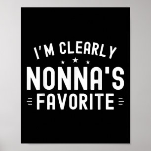 Poster Je Suis Clairement Nonnas Favori Grand-Mère Grandk
