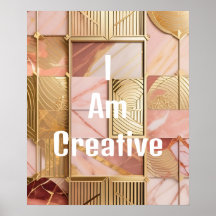 Je Suis Creative Peach Pink Marble Gold Foil