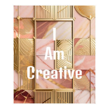 Je Suis Creative Peach Pink Marble Gold Foil