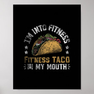 Poster Je suis dans les tacos de fitness mexicain Cinco D