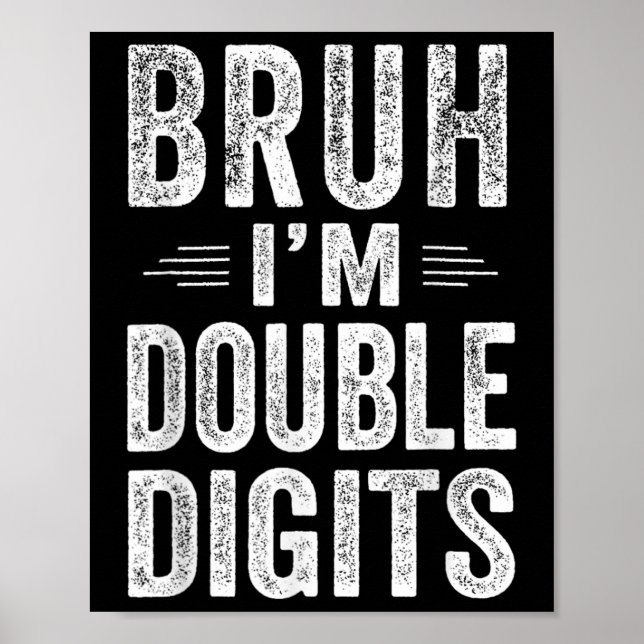 Poster Je suis Double Chiffres 10e Cadeaux d'anniversaire (Devant)