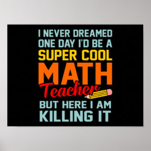 Poster Je Suis Enseignant Mathématiques Mathématiques Mat