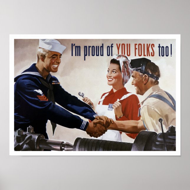Poster Je suis fier de vous aussi — 2ÈME GUERRE MONDIALE (Devant)