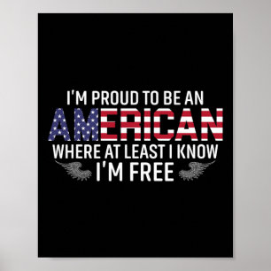 Poster Je suis fier d'être Américain, où au moins je conn