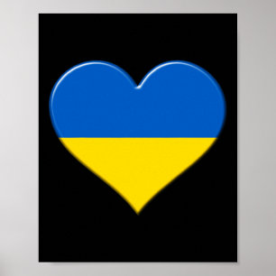 Poster Je suis fier du drapeau national de l'Ukraine, j'a