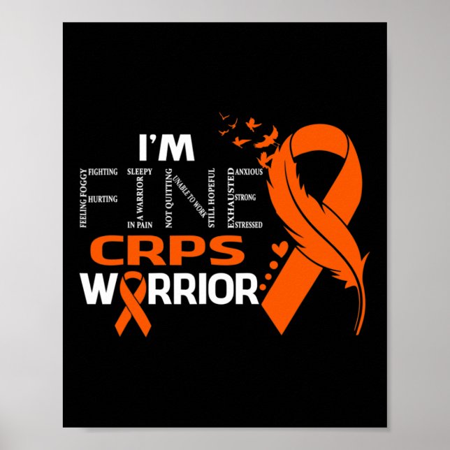 Poster Je suis Fine Crps Warrior Awareness Feather (Devant)