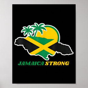 Poster Je suis fort en Jamaïque J'aime le drapeau jamaïca