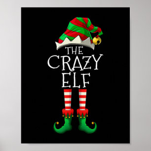 Poster je suis fou elf mignon famille de noël jumeler