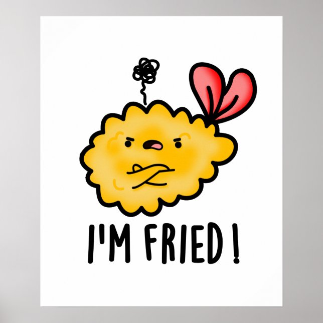 Poster Je suis Fried Funny Tempura Sushi Pun (Devant)
