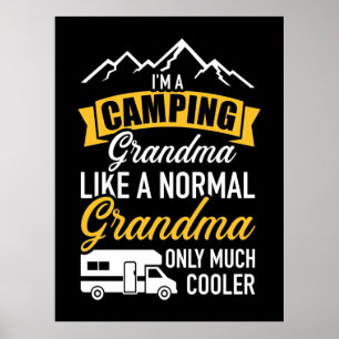 Poster Je Suis Grand-Mère De Camping