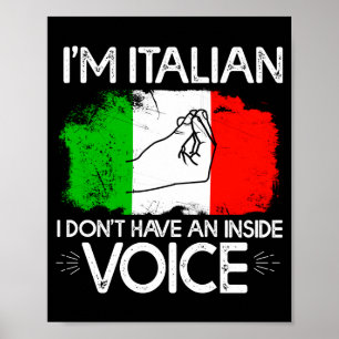 Poster Je suis italien, je n'ai pas de voix intérieure